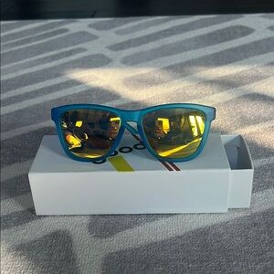 Goodr Blue and Gold Sunglasses